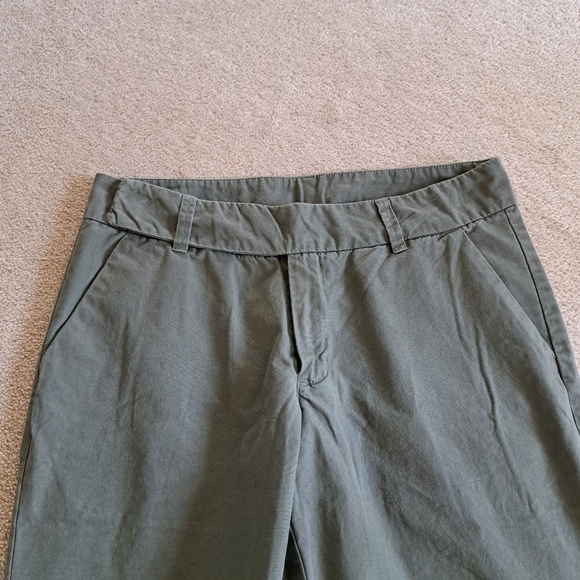 Patagonia Cropped Pants Green Womens Size 8 Organic Cotton Chino As Is Condition - Picture 2 of 15